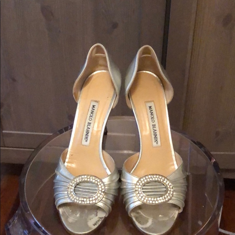 Manolo Blahnik ‘Sedaraby’ Open Toe D’Orsay Pump